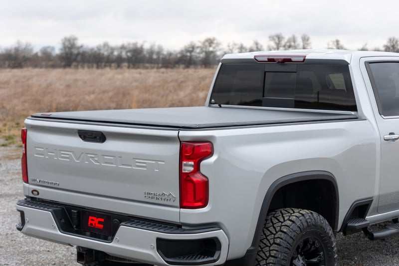 RC Soft Roll Up Bed Cover | 6'9" Bed | Chevy/GMC 2500HD/3500HD (20-26) (manufacturer page)