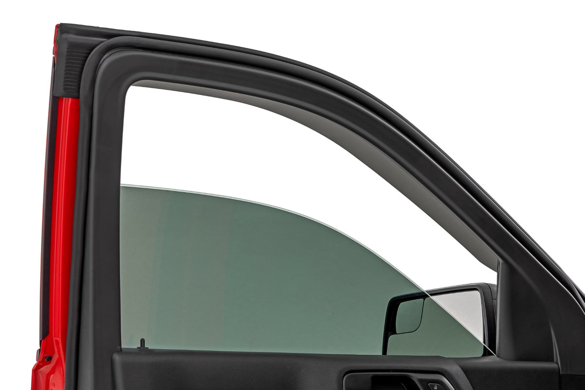 Rough Country 911924 DC'd | RC | 911924 DC'd | RC | 911924 Side Window Deflectors | Tape On Rain Guard | Chevy/GMC 1500/2500HD/3500HD (19-26) - Image 4