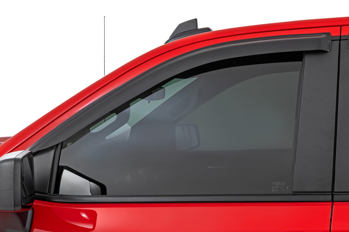 Rough Country 911924 DC'd | RC | 911924 DC'd | RC | 911924 Side Window Deflectors | Tape On Rain Guard | Chevy/GMC 1500/2500HD/3500HD (19-26) - Image 2