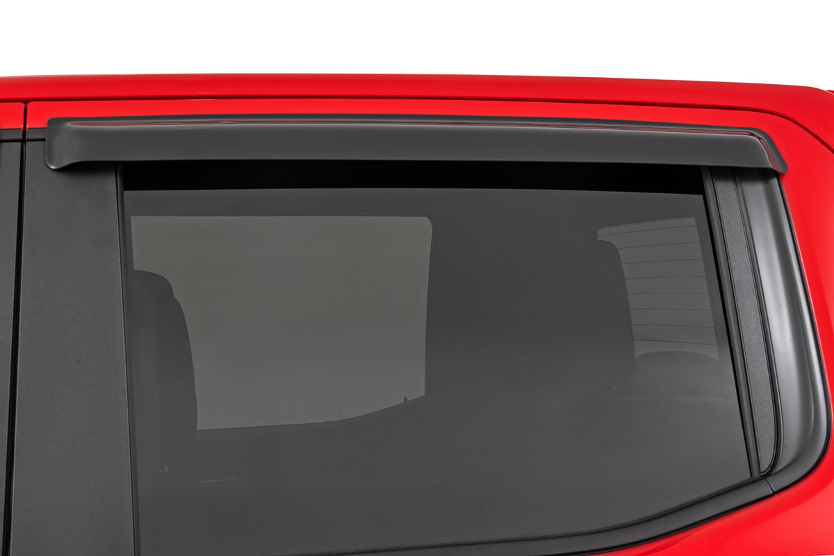 Rough Country 911924 DC'd | RC | 911924 DC'd | RC | 911924 Side Window Deflectors | Tape On Rain Guard | Chevy/GMC 1500/2500HD/3500HD (19-26) - Image 3