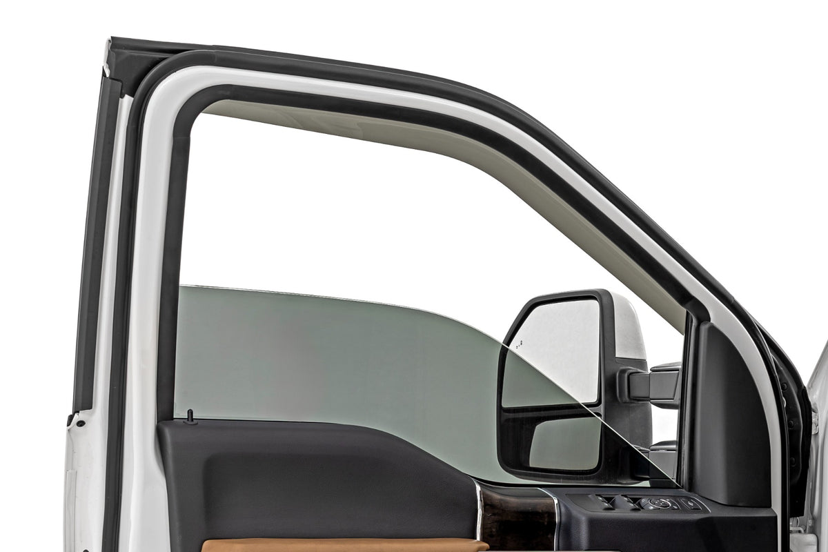 Rough Country 931524 Side Window Deflectors | Tape On Rain Guard | Ford F-150/Lightning/F-250/F-350/Raptor (15-26) - Image 2