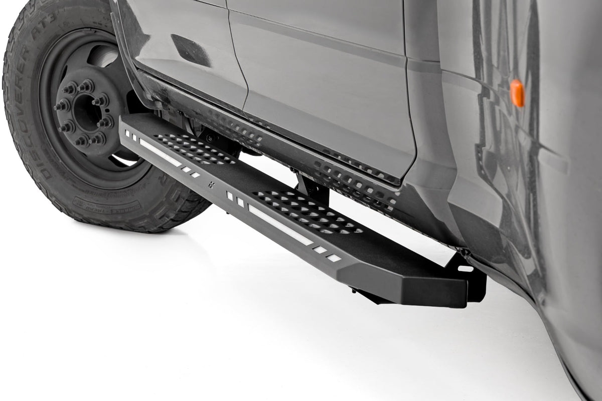 Rough Country 57009 AC2 Running Boards | Amber/White | Crew Cab | Ram 1500/2500/3500 2WD/4WD (2010-2025 & Classic) - Studio View 2