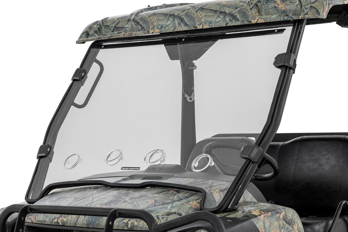 Rough Country 98222270 Vented Full Windshield | Scratch Resistant | John Deere Gator XUV 625/Gator XUV 850 - Image 1