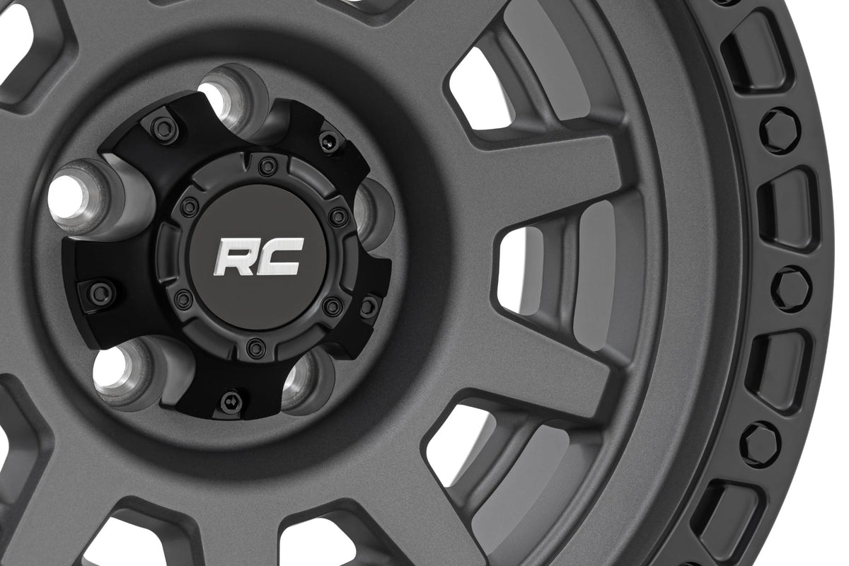 Rough Country 85 Series Wheel | One-Piece | Gunmetal Gray/Black | 15x8 | 5x5.5 | -19mm - RC Wheels (Image 5 of 6)
