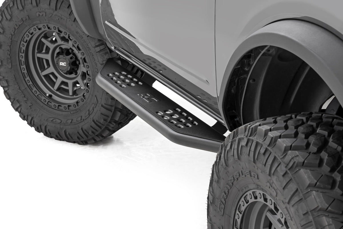 Rough Country 14004 OV2 Running Boards | Side Step Bars | 2-Door | Ford Bronco (2 Door) (21-26) - Image 1