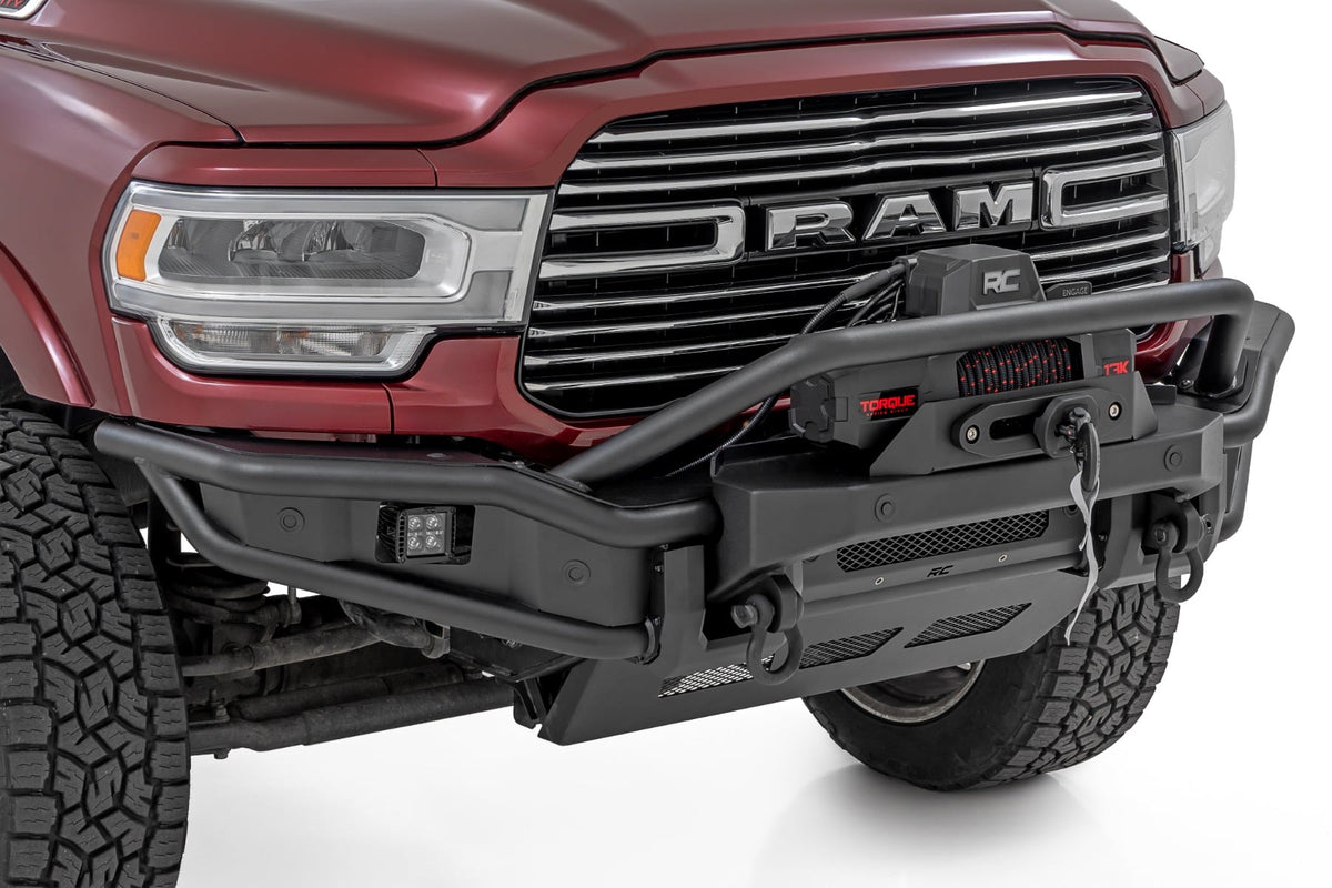 Rough Country 51212W Front Bumper | Tubular |Winch Mount | Ram 2500/3500 2WD/4WD (2019-2026) - Studio View 1