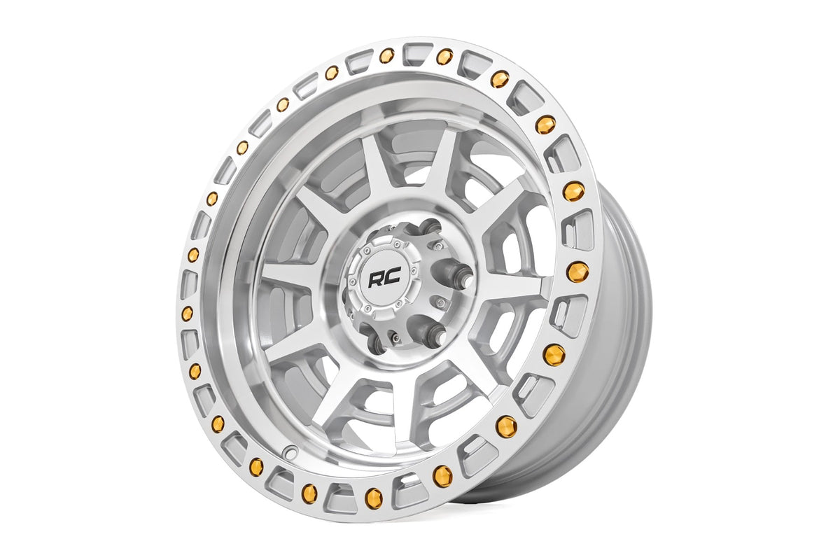 Rough Country 85170913C 85 Series Wheel | Simulated Beadlock | Full Machine | 17x9 | 5x4.5 | -12mm - Studio View 3