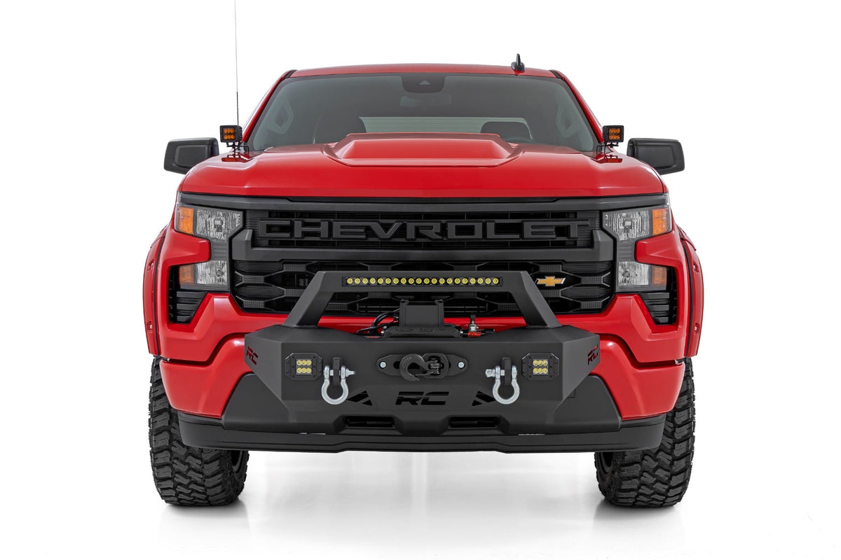 Rough Country 10814 EXO Winch Mount Kit | Chevy Silverado 1500 2WD/4WD (2022-2026) - Studio View 3