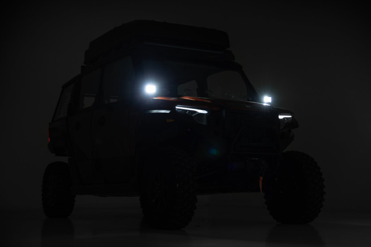 Rough Country 93304 LED Light Kit | Front Mount | 3" Chrome Pair | Wide Angle | Polaris XPEDITION ADV 5 - Studio View 5