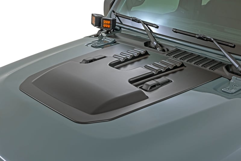 RC Hood Scoop | PSC Billet Silver | Jeep Gladiator JT/Wrangler JL 4WD (18-26) (manufacturer page)