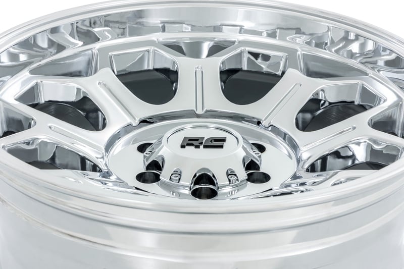 Rough Country 77 Series Wheel | One-Piece | Chrome | 20x9 | 6x135 | 0mm (manufacturer page)