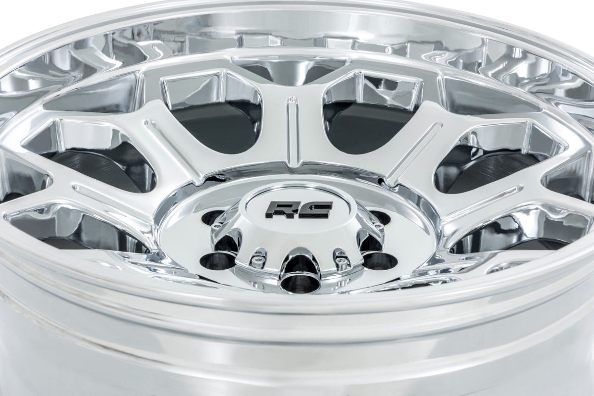 Rough Country 77224406 77 Series Wheel | One-Piece |Chrome | 22x12 | 8x180 | -44mm - Image 5