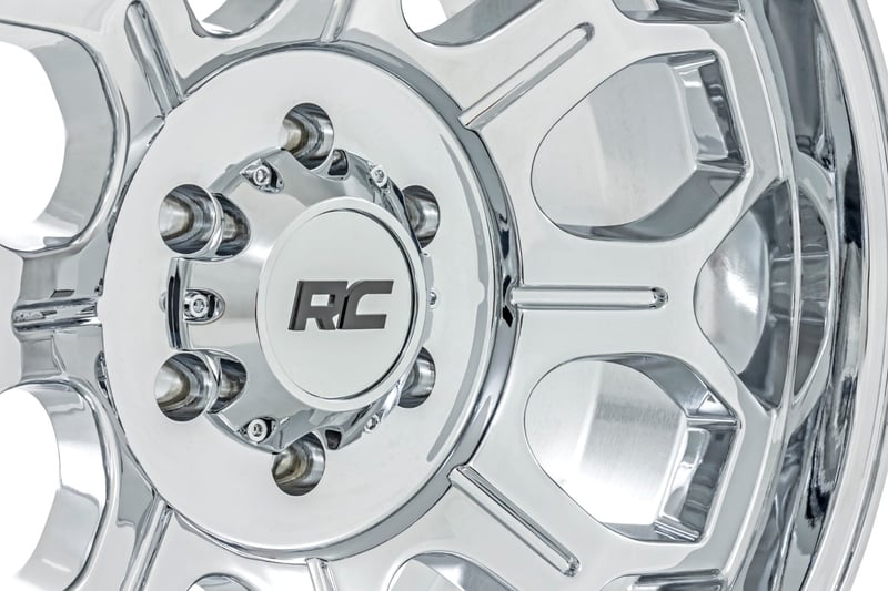 Rough Country 77 Series Wheel | One-Piece | Chrome | 20x9 | 6x135 | 0mm (manufacturer page)