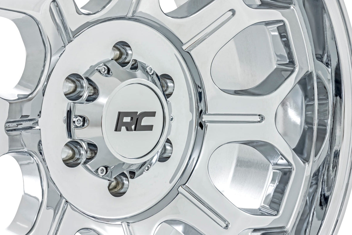 Rough Country 77202517C 77 Series Wheel | One-Piece | Chrome | 20x10 | 6x135 | -25mm - Studio View 6