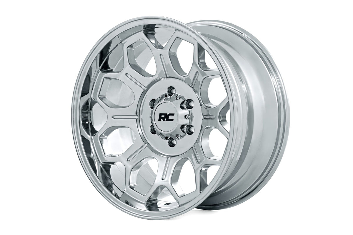 Rough Country 77224406 77 Series Wheel | One-Piece |Chrome | 22x12 | 8x180 | -44mm - Image 1