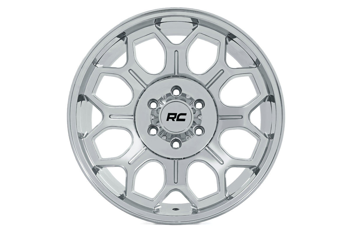 Rough Country 77 Series Wheel | One-Piece | Chrome | 20x10 | 6x135 | -25mm - RC Wheels (Image 2 of 6)