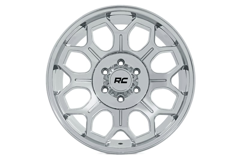 Rough Country 77 Series Wheel | One-Piece |Chrome | 22x12 | 8x170 | -44mm (manufacturer page)
