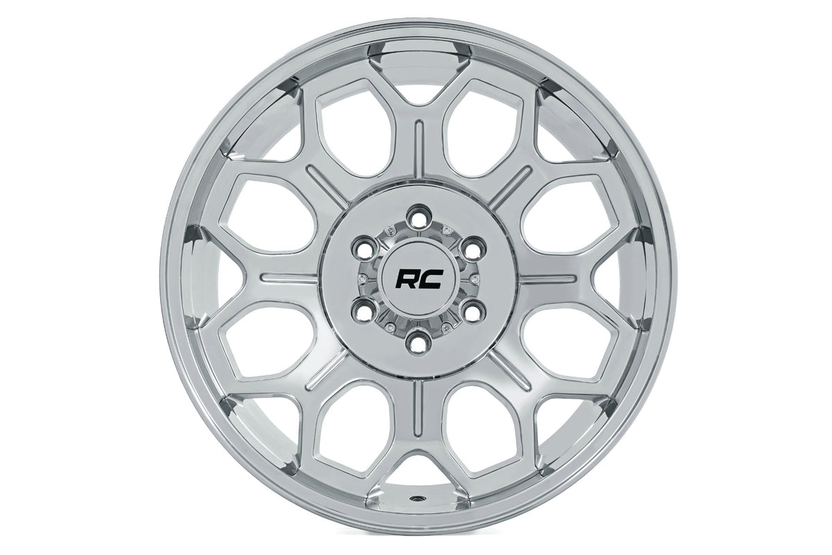 Rough Country 77201217C 77 Series Wheel | One-Piece | Chrome | 20x9 | 6x135 | -12mm - Studio View 2