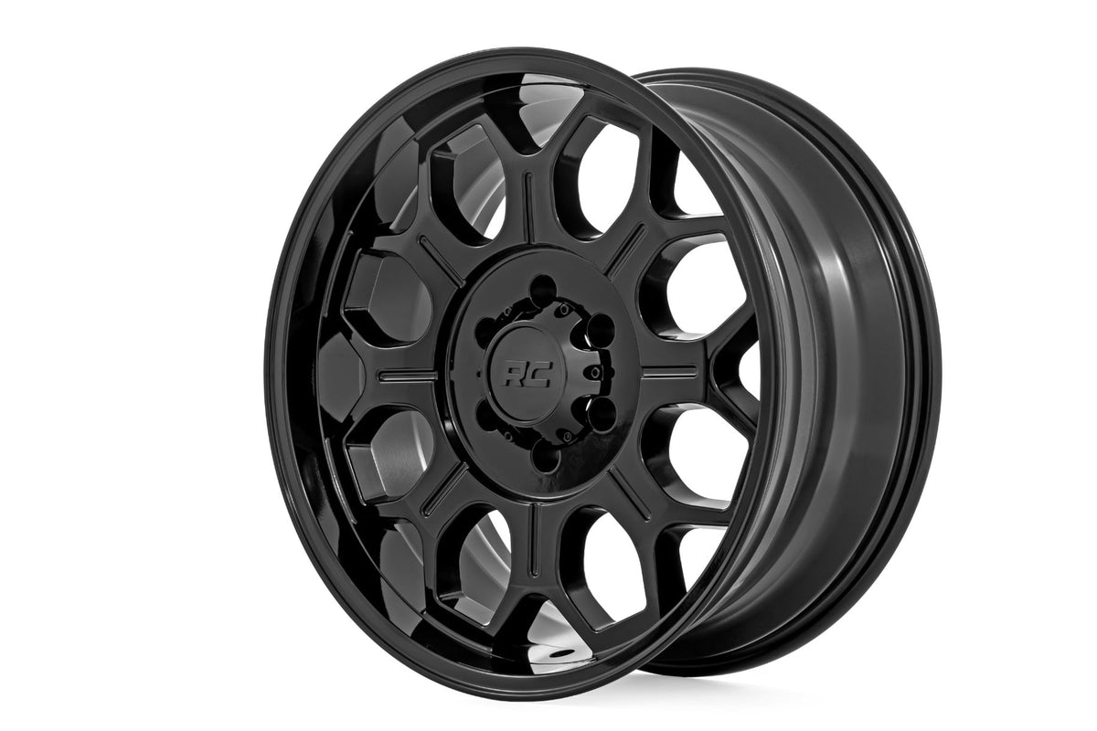 Rough Country 77 Series Wheel | One-Piece | Semi Gloss Black | 20x9 | 6x5.5 | +18mm - RC Wheels (Image 1 of 6)