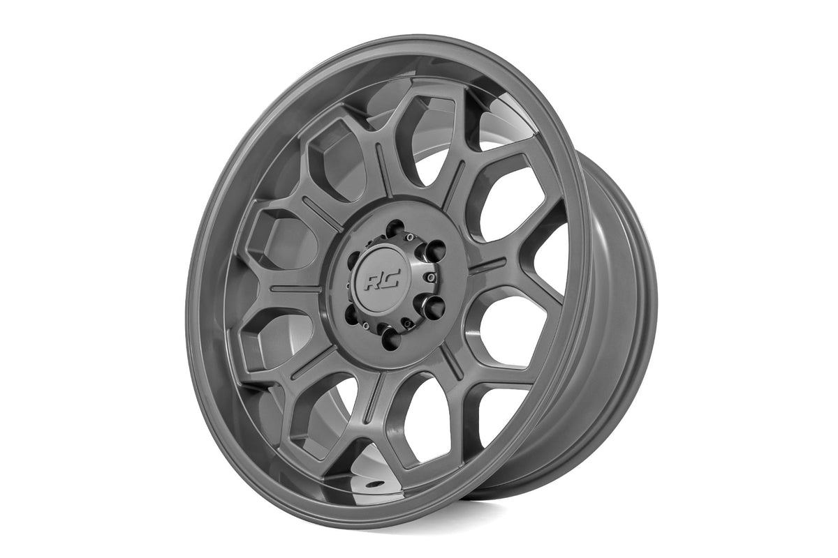 Rough Country 77201212G 77 Series Wheel | One-Piece | Gunmetal Gray | 20x9 | 6x5.5 | -12mm - Image 4