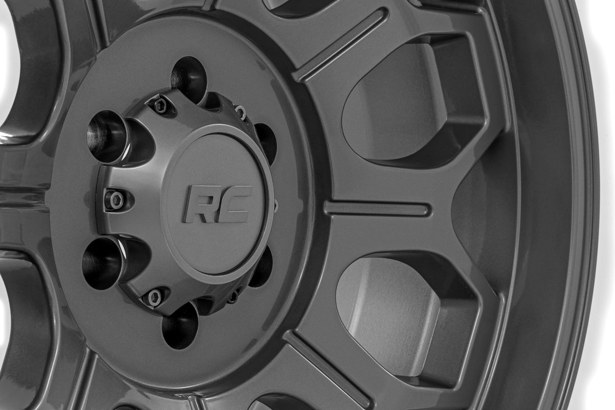 Rough Country 77 Series Wheel | One-Piece | Gunmetal Gray | 20x9 | 6x5.5 | 0mm - RC Wheels (Image 5 of 6)