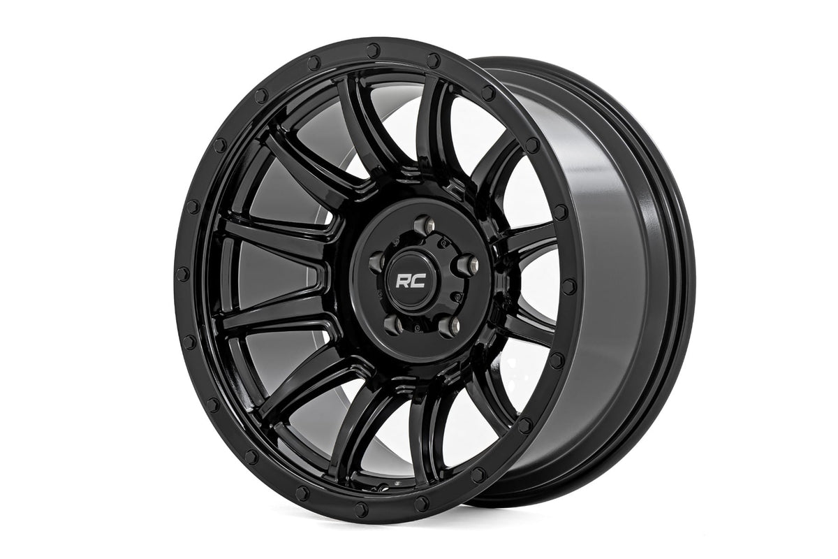 Rough Country 90 Series Wheel | One-Piece | Gloss Black | 20x9 | 6x5.5 | -12mm - RC Wheels (Image 1 of 6)
