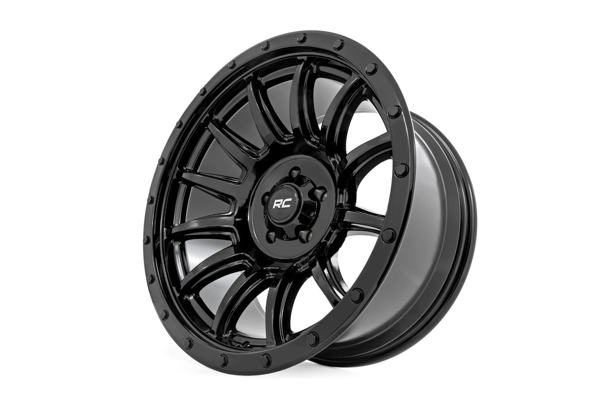 Rough Country 90 Series Wheel | One-Piece | Gloss Black | 18x9 | 6x5.5 | 0mm - RC Wheels (Image 2 of 6)