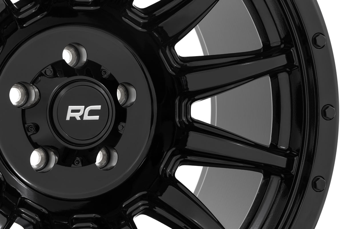 Rough Country 90 Series Wheel | One-Piece | Gloss Black | 20x10 | 6x5.5 | -19mm - RC Wheels (Image 4 of 6)