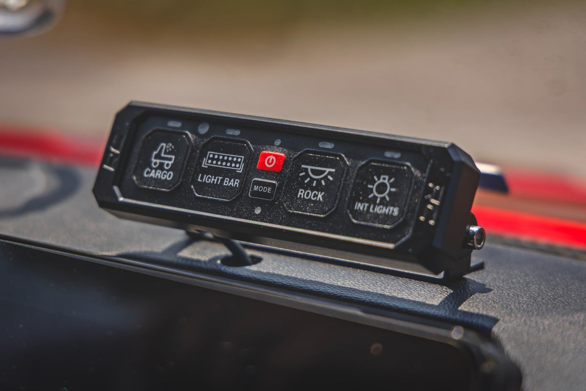 4 Gang Switch Panel | RGB Backlit Buttons | Multifunction Modes - Lighting & Acc (Image 4 of 6)