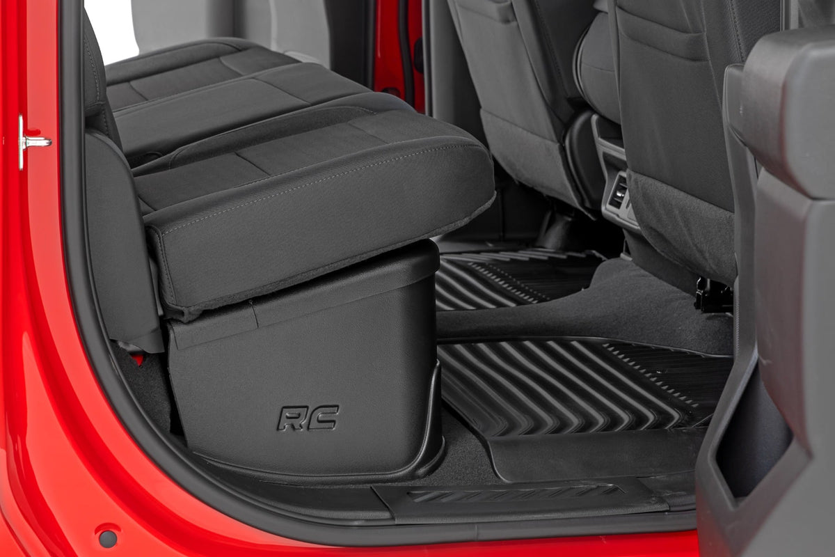 Under Seat Storage with Locking Lid | Crew Cab | Chevy/GMC 1500/2500HD/3500HD (19-26) - Cargo Management (Image 3 of 6)