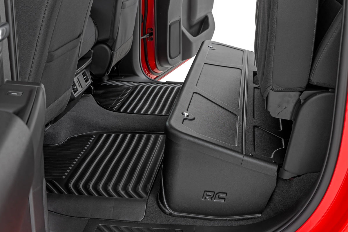 Under Seat Storage with Locking Lid | Crew Cab | Chevy/GMC 1500/2500HD/3500HD (19-26) - Cargo Management (Image 2 of 6)