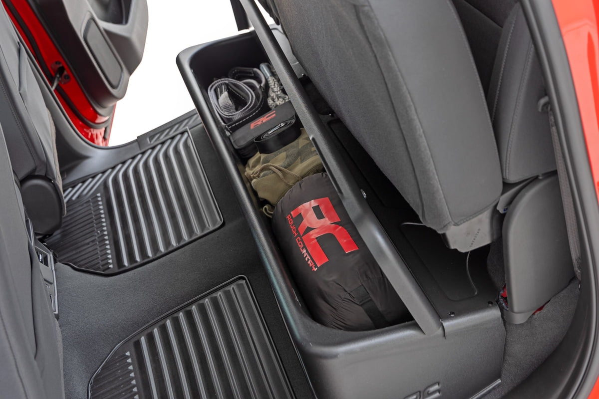 Under Seat Storage with Locking Lid | Crew Cab | Chevy/GMC 1500/2500HD/3500HD (19-26) - Cargo Management (Image 1 of 6)
