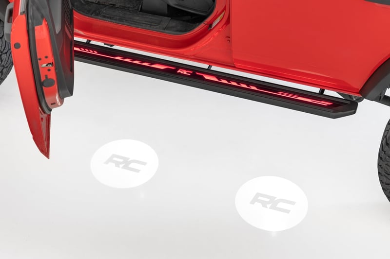 RC Multi-Color LED Running Boards | 4-Door | Ford Bronco 4WD (2021-2026) (manufacturer page)