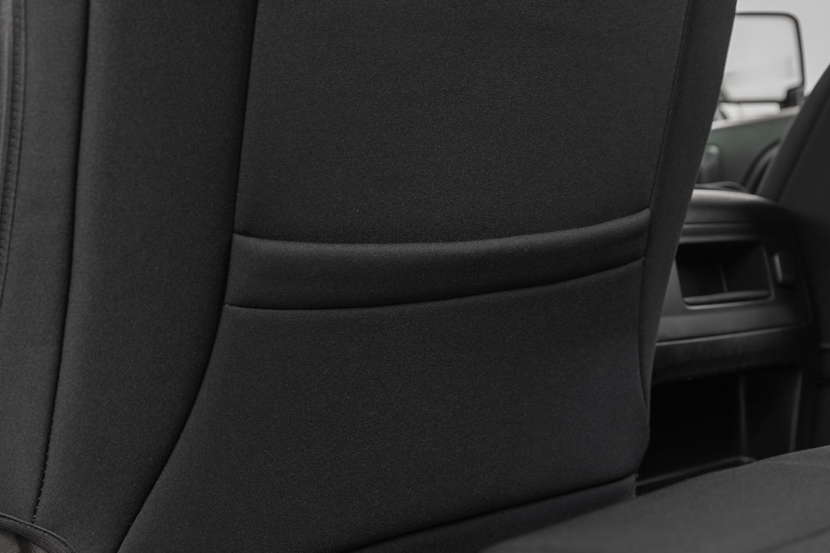 Rough Country 91070 Seat Covers | FR Bucket & RR 60/40 Bench | Chevy/GMC 2500HD/3500HD (14-26) - Image 4