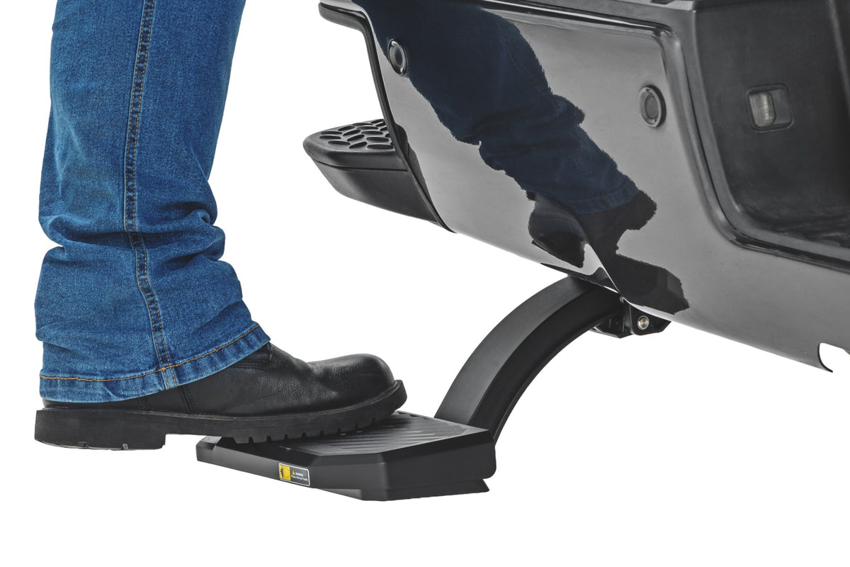 Rough Country PW059391 Retractable Bed Step | Manual Pull | Chevy/GMC 2500HD/3500HD (15-19) - Studio View 1