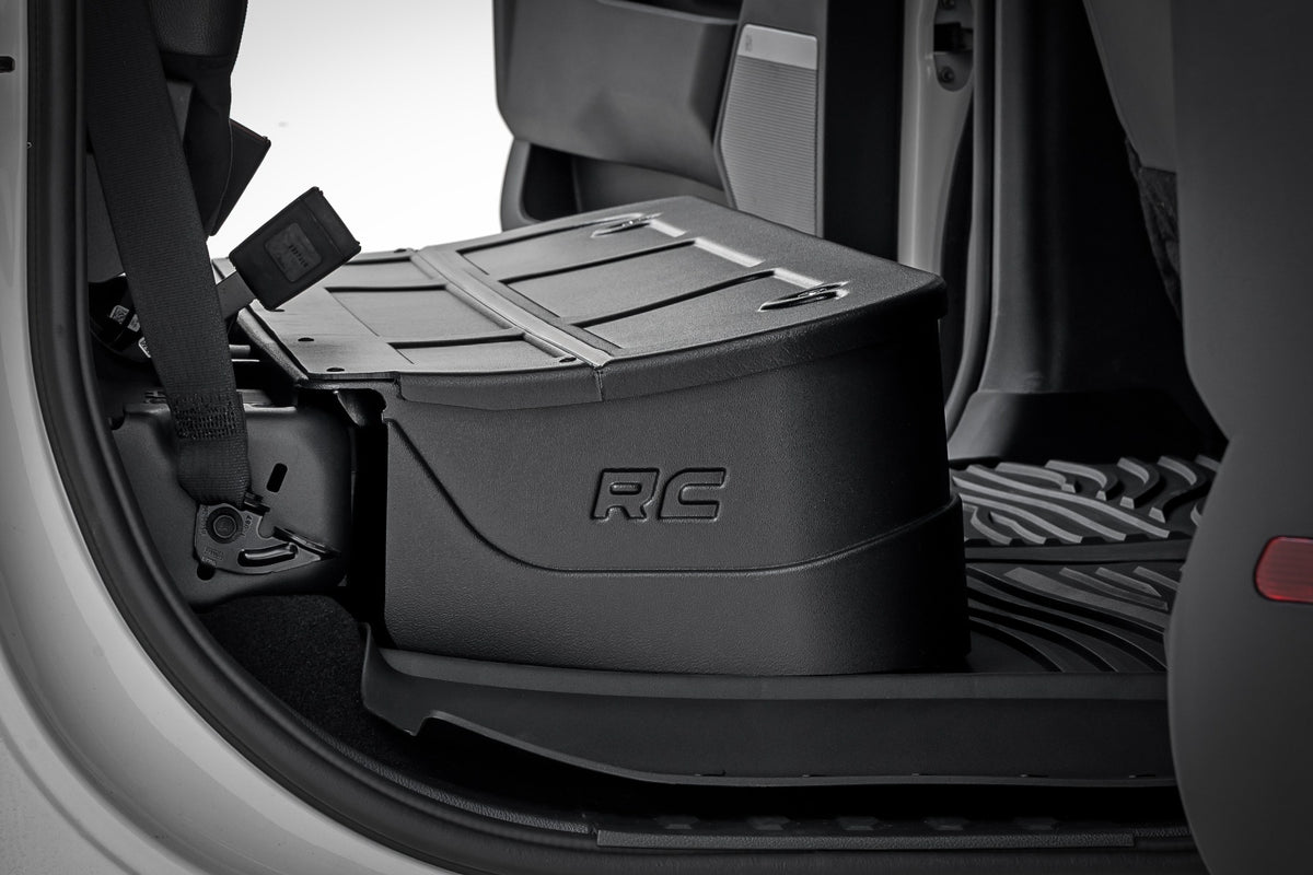 Rough Country RC0996 Under Seat Storage with Locking Lid | Ford F-150/F-250/F-350/Raptor (15-26) - Studio View 3