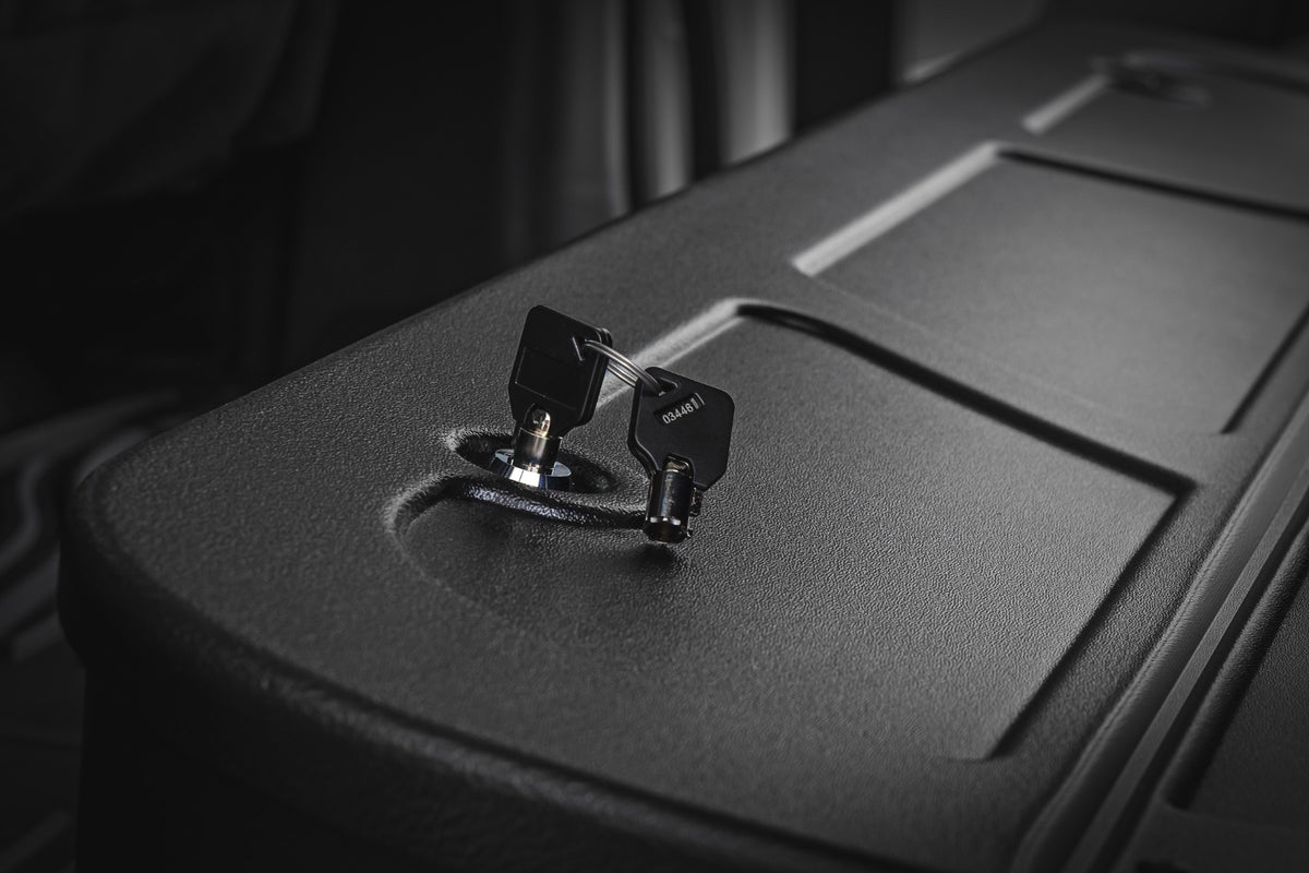 Rough Country RC0996 Under Seat Storage with Locking Lid | Ford F-150/F-250/F-350/Raptor (15-26) - Studio View 4