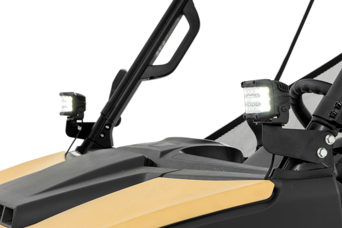 Rough Country 93219 LED Light Kit | Front Mount | 2" Black Pair | Amber DRL | Segway 570 F - Studio View 3