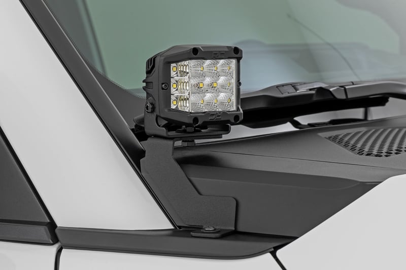 RC LED Light Kit | Ditch Mount | 2" Black Pair | Amber DRL | Toyota Land Cruiser (24-26) (manufacturer page)