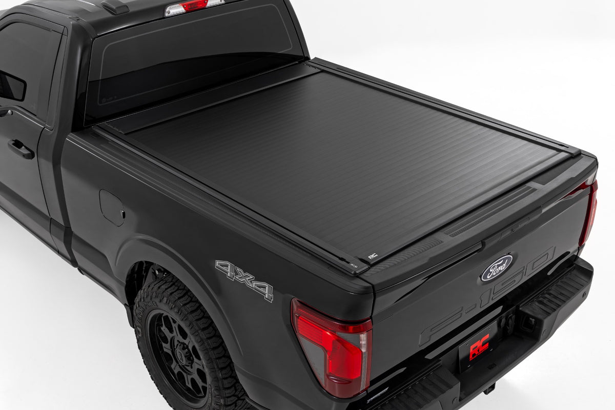 Rough Country 51505650 Powered Retractable Bed Cover | 6'7" Bed | Ford F-150 (15-26)/F-150 Lightning (22-26) - Studio View 1