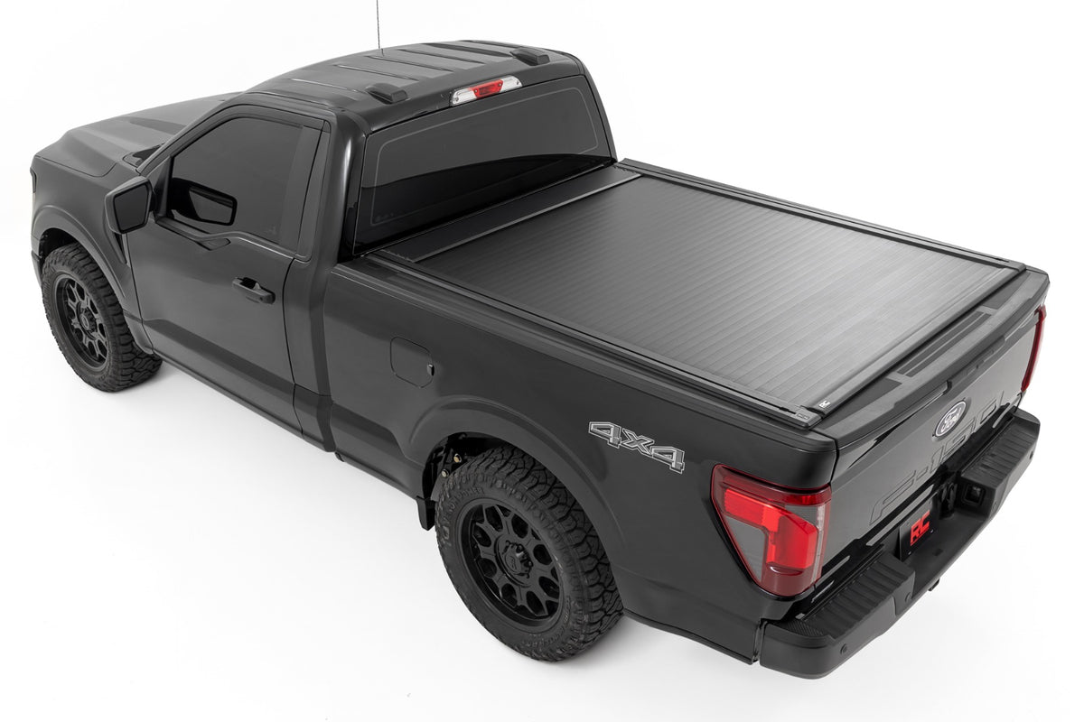 Rough Country 51505650 Powered Retractable Bed Cover | 6'7" Bed | Ford F-150 (15-26)/F-150 Lightning (22-26) - Studio View 3