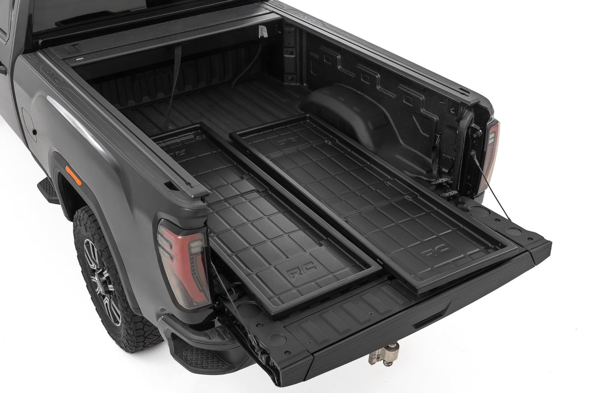 Slide-Out Truck Bed Cargo Trays | Fits 6'7"–6'10" Beds | Easy Tailgate Access - Cargo Management (Image 2 of 6)