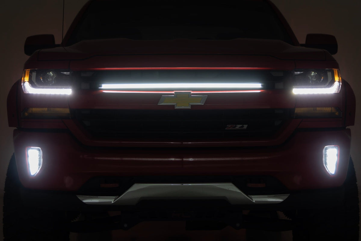 Rough Country 70992 LED Light Kit | Grille Mount | 30 Inch DRL | Chevy Silverado 1500 (16-18) - Image 2