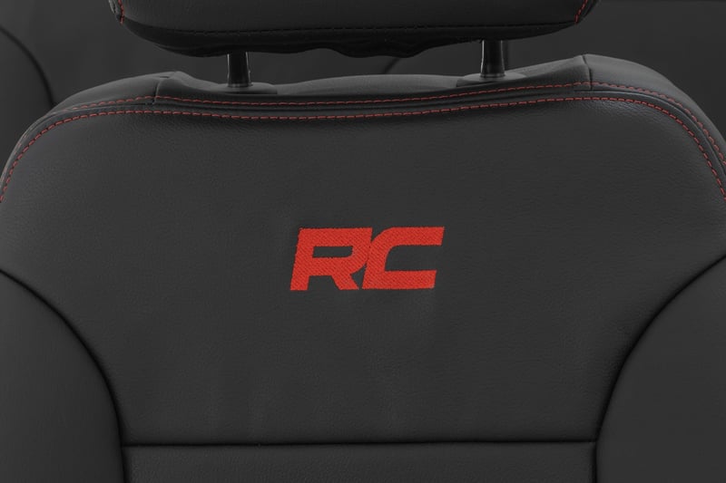 RC Leather Seat Covers | FR Bucket | RR 60/40 | Chevy/GMC Sierra 1500 (19-26)/Silverado 1500 (19-26) (manufacturer page)