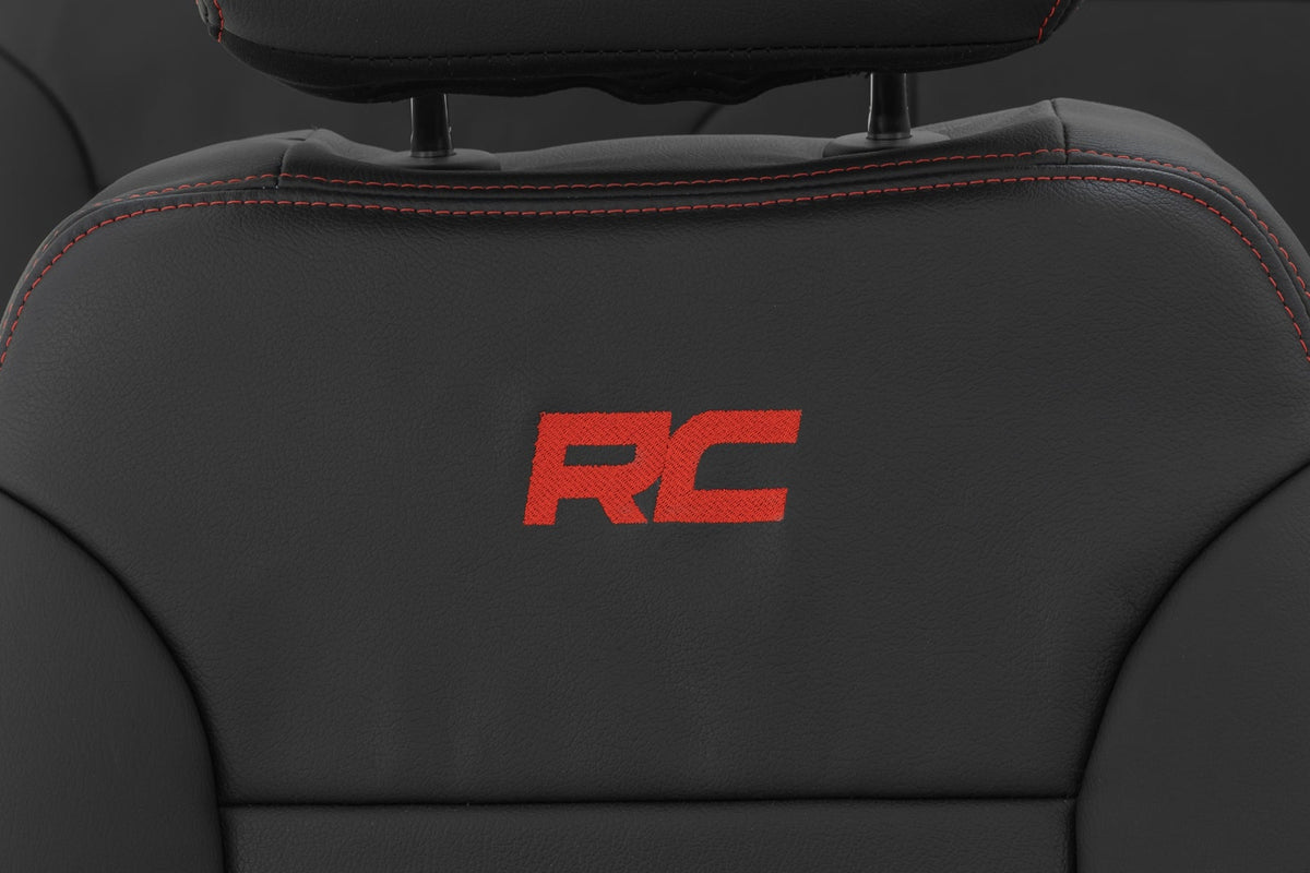 Rough Country 91071L Leather Seat Covers | FR Bucket | RR 60/40 | Chevy/GMC Sierra 1500 (19-26)/Silverado 1500 (19-26) - Image 3