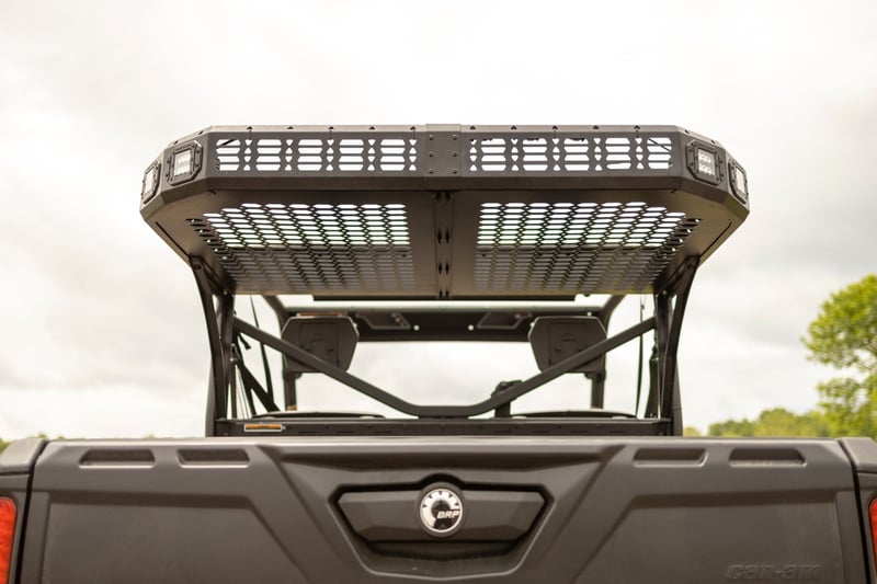 RC Cargo Rack | Dual 2" Black LED Pairs | Flush Mount | Can-Am Defender HD 5/HD 8/HD 9/HD 10 (manufacturer page)