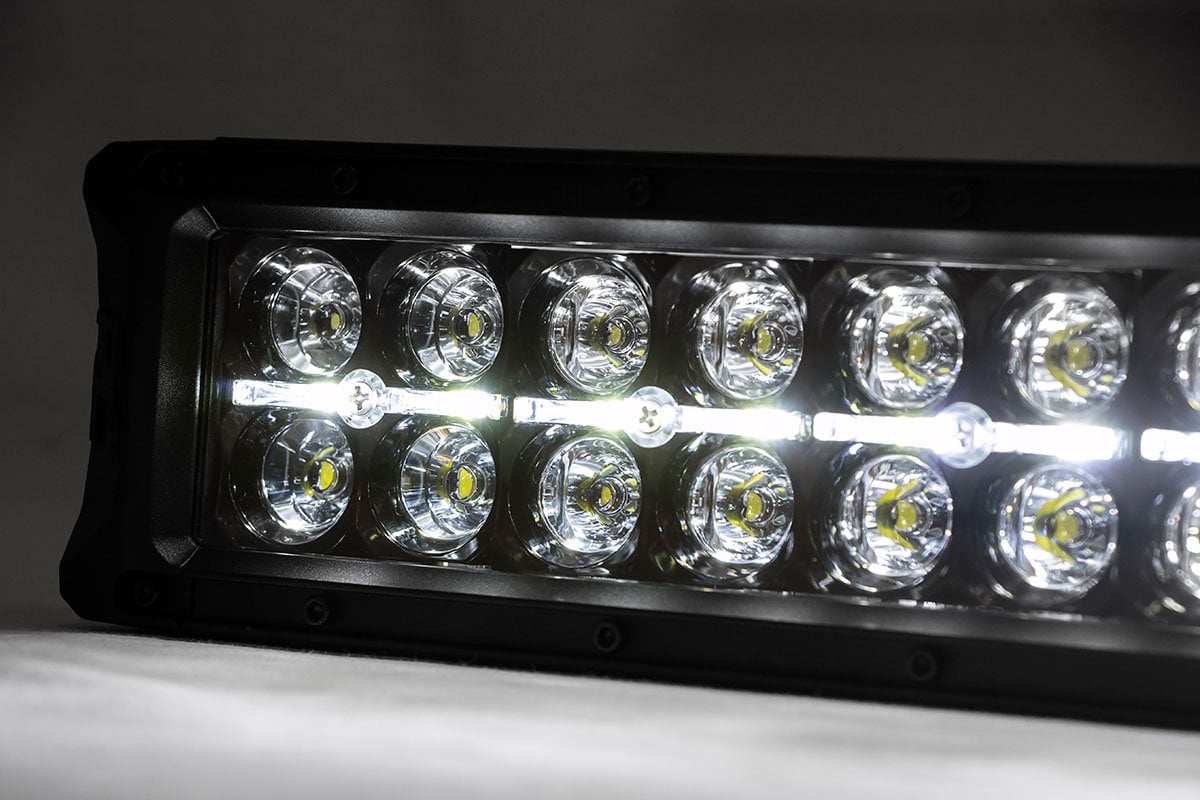 Mesh Grille | 30" Dual Row LED | Black | Amber DRL | GMC Sierra 1500 (14-15) - Lighting & Acc (Image 3 of 6)