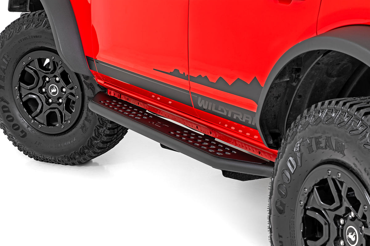 Rough Country 14007 OV2 Running Boards | Side Step Bars | 4-Door | Ford Bronco 4WD (2021-2026) - Image 1