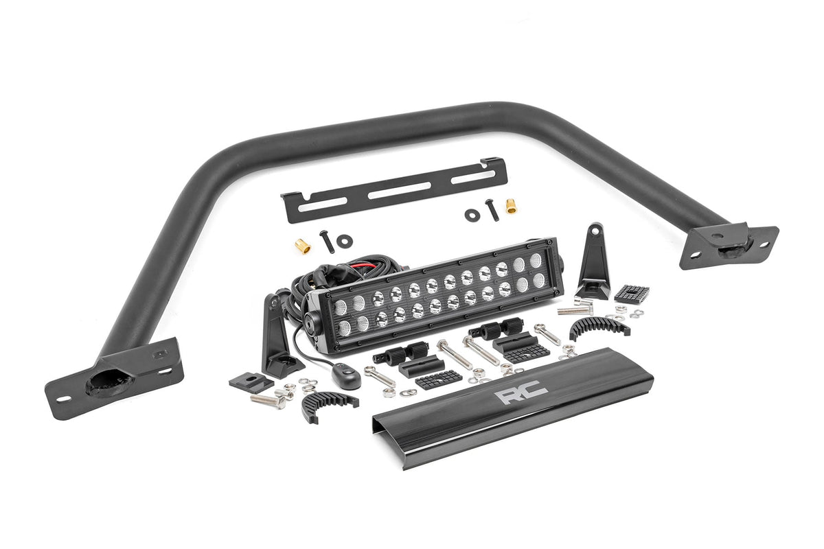 Safari Bar | 12" LED Light Bar | Black | Dual Row | OE Modular Steel | Ford Bronco (21-26) - Bull Bars (Image 1 of 6)