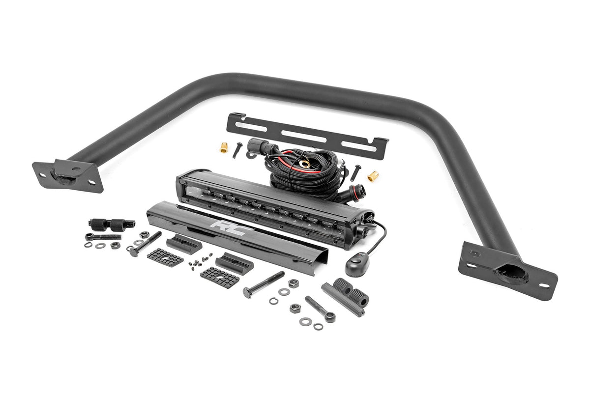 Safari Bar | 12" LED Light Bar | Black | Single Row | OE Modular Steel | Ford Bronco (21-26) - Bull Bars (Image 1 of 6)